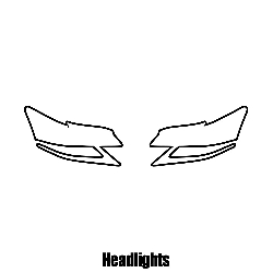 Lexus GS 4-door Saloon - 2013 and newer - Headlight protection film