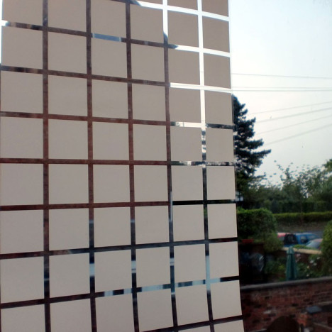 Large Squares Decorative Window Film - 1m x 1m Roll
