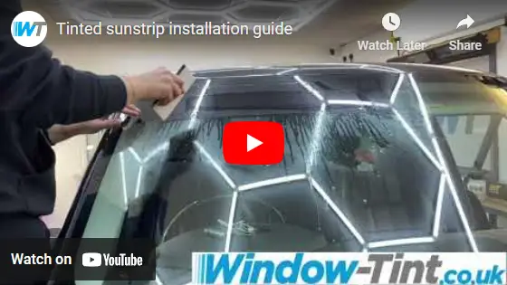 How to install a pre-cut sunstrip