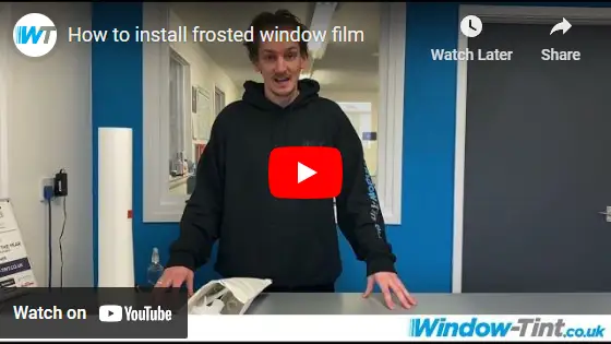 How to install frosted window film