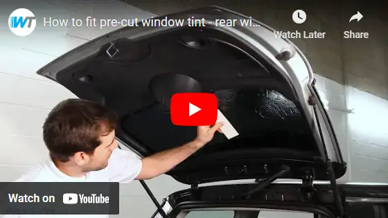 How to install a pre-cut rear windscreen tint