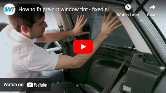 How to install a pre-cut fixed side window tint